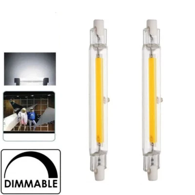2x R7S LED Light Bulb 20W Glass Tube Lamp Constant LED Lighting 118mm COB Bulbs - Image 1 of 4