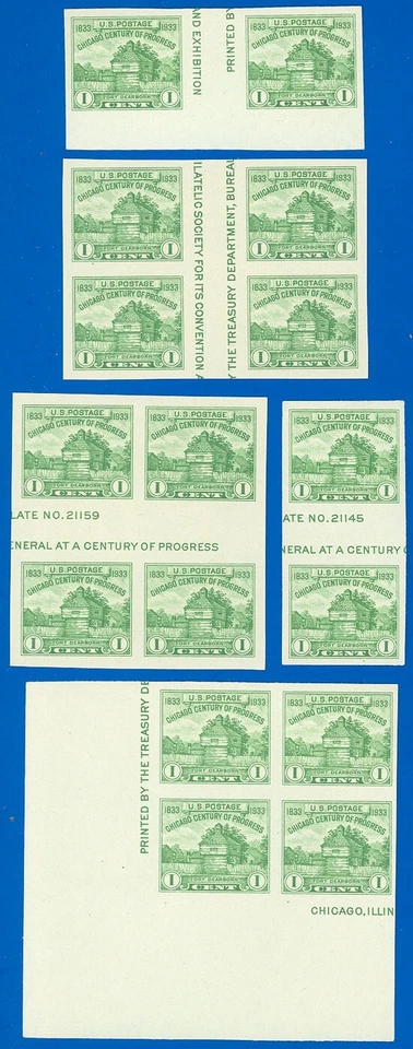 US FARLEY SPECIAL PRINTNGS, #766a GUTTERS-VERTICAL/HORIZ/BLOCKS, SCV $32.50 (SK) - Image 1 of 1