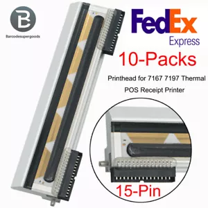 10Pack NCR Thermal Printhead for 7167 7198 7197 Printers 15-Pin P/N:497-0465432 - Picture 1 of 7