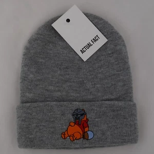 Cappello berretto grigio MF Doom Mask X Pooh ricamato hip hop arrotolabile - Foto 1 di 3