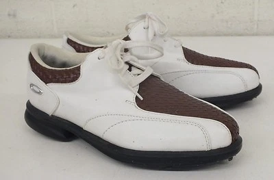 Oakley высокого качества коричневый и белый кожаный туфли для гольфа США женщин 5,5 ЕС 36,5  - Изображение 1 из 4