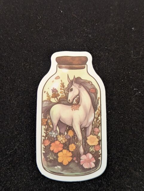 Buy White Horse in Stall Door Mural Sticker Skin Cover Online in