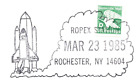 US SPECIAL POSTMARK EVENT COVER SPACE SHUTTLE AT ROPEX ROCHESTER NY 1985
