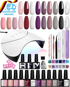 Gel Nagellack Set, Phoenixy 12 Stk. Shellack Set Starterset Mit 36W UV/LED Lampe - Bild 1 von 12