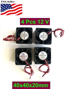 4Pcs Gdstime 40mm 40x40x20mm 4020S 2P 12V Fan DC Duct Ventilation Cooler Fan - Picture 1 of 6