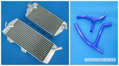 Radiador y manguera de aluminio azul para Kawasaki KXF450 KX450F 2006-2008 2007 2008 Foto 1 de 4