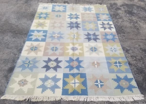 Vintage Traditional Handmade Beautiful Scandinavian Kilim Floor Rug 230x165 cm - Picture 1 of 18