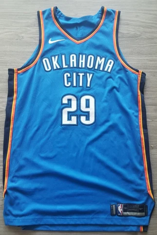 Nike Oklahoma City OKC Thunder Team Issued Game Worn Pre-Season Jersey #29 Moore Cover