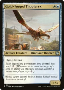 Gold-Forged Thopteryx Foil (031) March of the Machine: The Aftermath MAT MTG - Picture 1 of 1