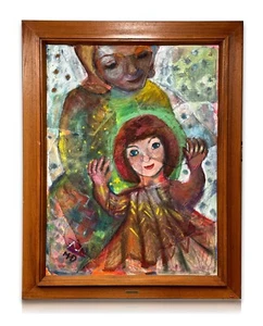 Margret Hofheinz-Döring 1910-1994 - Strukturmalerei - 'Mutter und Kind' - 1968 - Bild 1 von 16