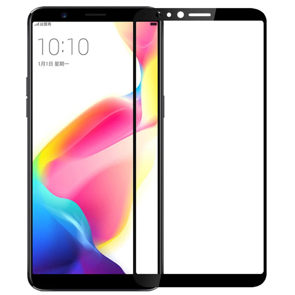 Lote de protetor de tela de vidro temperado totalmente coberto para OPPO R9S R9R7S A57 A59 novo - Imagem 1 de 4