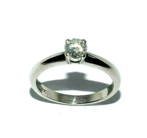 Da Donna Platino Fidanzamento Anello Set con Un Diamante Solitario UK Taglia M - Foto 1 di 9