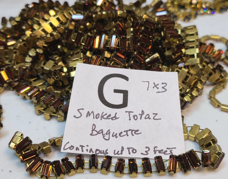 Cadena de diamantes de imitación Swarovski de colección corte princesa cuadrada baguette tela amigable + Foto 1 de 1