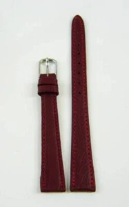 Watch strap watch strap replacement strap leather light embossed burgundy 12 mm. - Picture 1 of 1