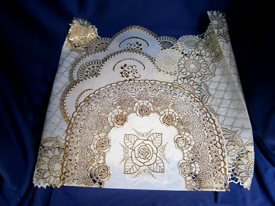 TABLEMATS / DOILIES BRONZING EMBOSSED DECORATIVE STYLE - ASSORTED LOT OF 4 - image 1 of 4