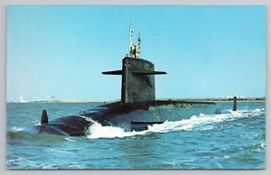 Submarino EE. UU. Postal de barco de la Marina Thomas Jeferson - Imagen 1 de 2