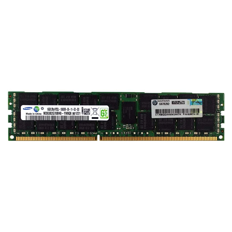 HP 628974-181 627808-B21 632202-001 16GB DDR3 PC3L-10600R 1.35V DIMM MEMORY RAM - Image 1 of 1