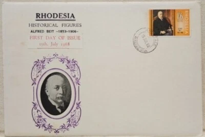 1968 Avondale Rhodesia First Day Cover FDC Alfred Beit Historical Figures Issue - Image 1 of 2