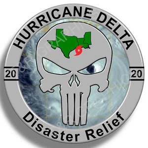 Hurricane Delta Disaster Relief 2020 Vinyl Sticker Decal, Car Truck windows - Picture 1 of 2