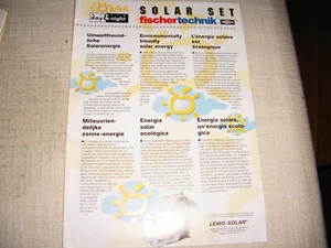 Fischertechnik Bauanleitungen/Prospekte, Solarset - Bild 1 von 1