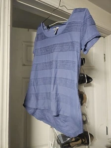 LulaRoe women's basic tshirt size XS blue - Picture 1 of 1