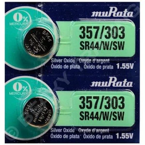 303 SR44SW | MURATA (Was Sony) | Silver Oxide Watch Battery | 1.55v | Pack of 2 - Picture 1 of 1