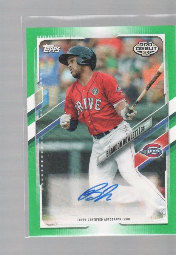 BRANDON HOWLETT 2021 TOPPS PRO DEBUT GREEN AUTO CARD #PD-105  /99 - Image 1 of 1