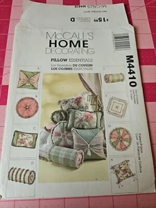 McCalls Pattern 4410 8 Different Pillow Styles Square Round Bolster Home Dec FF - Picture 1 of 3
