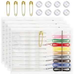 4 Scatole Quick Fix Kit da Cucito, Kit da Cucito da Viaggio Colori Assortiti Mini Cucito Ki... - Foto 1 di 7