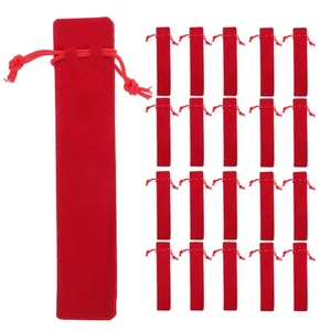 25pcs Velvet Pen Pouch: Drawstring Pen Bag Pencil Case Pencil Sleeves Holder - Picture 1 of 12
