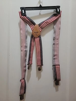 Husky CLC Top Grain Cowhide Patriotic America Flag Suspenders Fourth of July - Image 1 of 4