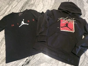 NIKE AIR JORDAN PAKET JUGEND MEDIUM FLIGHT HOODIE SHIRT SCHWARZ ROT WEISS 10 BIS 12 - Bild 1 von 13