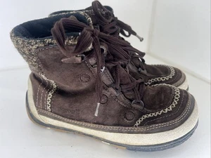 Women's Merrell Puffin Lace Mid Brown Polar tech Size 7.5 - Picture 1 of 7