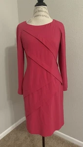 Abito dritto elasticizzato manica lunga rosa Antonio Melani taglia 4 - Foto 1 di 10