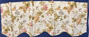 Pair ~2 Waverly Home Classics 48”x17” Valences Napoli Cameo Floral Fruit Grapes - Picture 1 of 4