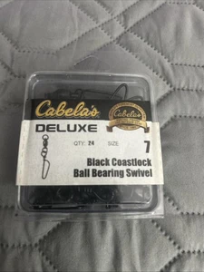 24 Cabelas Größe 7 schwarz Coastlock Kugellager drehbar - Bild 1 von 4