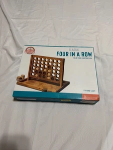 Classic Wooden Four in a Row Game by Berkshire - Picture 1 of 2