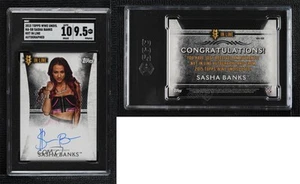 2015 Topps WWE Undisputed NXT in Line Sasha Banks SGC 9.5 Mint+ Rookie Auto RC - Picture 1 of 3