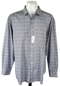 BUGATCHI Herren blau L/S ABENDHEMD HEMD KLASSISCHE PASSFORM - 18" - 2XL - 56" - £129 - Bild 1 von 14