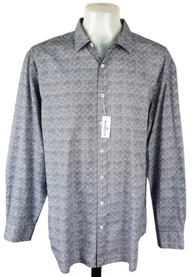 BUGATCHI Mens Blue L/S EVENING DRESS SHIRT Classic Fit  - 18" - 2XL - 56" - £129 - Image 1 of 4