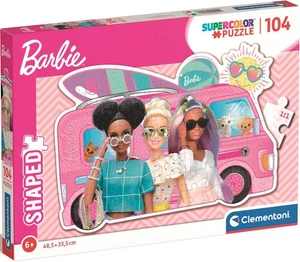NEW Clementoni Jigsaw Puzzle 104 Pieces 6+ Ages SuperColor Shaped Barbie - Picture 1 of 2