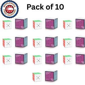 YJ YU 3x3 Speedcube magnético sin pegatinas - Paquete de 10 - Imagen 1 de 11