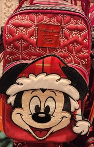 Disney Mickey Holiday Weihnachten Nikolausmütze Schneeflocke Lug Umhängetasche Neu 2025 - Bild 1 von 2