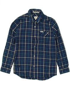 PEPE JEANS Boys Shirt 9-10 Years Navy Blue Check Cotton AI07 - Picture 1 of 3