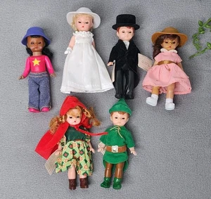 Vintage Mini Madame Alexander Puppen Braut Bräutigam Rotkäppchen Peter Pan 6 Teile - Bild 1 von 5