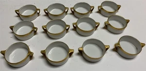 Menge 12 Vintage Japan Goldrand Offen Salzkeller Griffe Abendessen Party E. Ruff - Bild 1 von 4