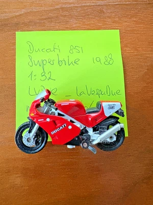 Moto Ducati 851 Superbike (1988) Die-Cast Modelo 1:32 - Como nueva pero sin caja Foto 1 de 2