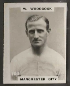 PINNACE FOOTBALL-DOUBLE FRAME BACK-#0103- MANCHESTER CITY - W. WOODCOCK  - Picture 1 of 2