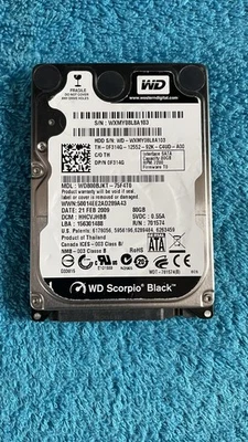 WD HDD 2.5 SATA 80GB ( 100% health ) - Image 1 of 4