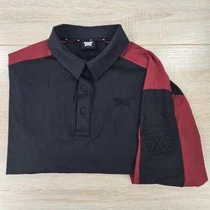 Polo de golf para hombre L PXG Parsons Xtreme Golf Pro logotipo de miembro criado negro rojo - Imagen 1 de 7